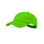 Casquette 5 panneaux en coton avec velcro en plusieurs coloris couleur vert clair première vue