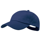 Casquette 5 panneaux en coton avec velcro en plusieurs coloris couleur bleu marine première vue