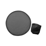 Frisbee pliable en polyester avec petite housse assortie couleur noir première vue