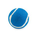 Balle classique pour animaux en caoutchouc recouverte de matière douce couleur bleu première vue