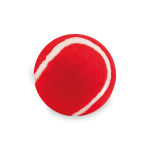 Balle classique pour animaux en caoutchouc recouverte de matière douce couleur rouge troisième vue