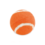 Balle classique pour animaux en caoutchouc recouverte de matière douce couleur orange deuxième vue