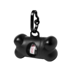 Distributeur de 15 sacs pour animaux en forme d’os couleur noir première vue