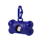 Distributeur de 15 sacs pour animaux en forme d’os couleur bleu deuxième vue