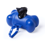 Distributeur de 15 sacs pour animaux en forme d’os couleur bleu première vue