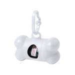 Distributeur de 15 sacs pour animaux en forme d’os couleur blanc première vue