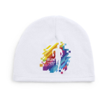 Bonnet de sport d’hiver en polyester et polaire 280 g/m² couleur blanc première vue