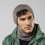 Bonnet de sport d’hiver en polyester et polaire 280 g/m² couleur gris vue d'ambiance