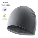 Bonnet publicitaire d’hiver en polyester et polaire 280 g/m² quatrième vue