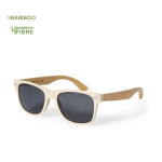 Lunettes de soleil avec branches en bambou et verres noirs UV400
