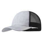Casquette en polyester avec maille colorée à l’arrière couleur noir première vue