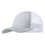 Casquette en polyester avec maille colorée à l’arrière couleur blanc première vue