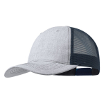 Casquette en polyester avec maille colorée à l’arrière couleur bleu marine première vue