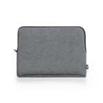Housse en RPET pour ordinateur avec intérieur entièrement rembourré couleur gris première vue