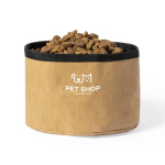 Gamelle pliable en papier recyclé laminé pour animaux 1,3L couleur marron clair troisième vue