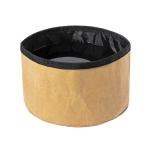 Gamelle pliable en papier recyclé laminé pour animaux 1,3L couleur marron clair quatrième vue