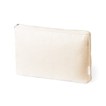 Housse rembourrée pour ordinateur en coton recyclé certifié GRS 15'' couleur naturel première vue