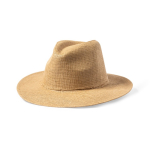 Chapeau de paille en papier avec ruban intérieur ajustable couleur marron première vue