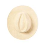 Chapeau de paille en papier avec ruban intérieur ajustable deuxième vue