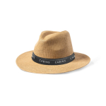 Chapeau de paille en papier avec ruban intérieur ajustable quatrième vue