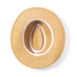 Chapeau de paille en papier avec ruban intérieur ajustable cinquième vue