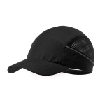 Casquette de sport en microfibre avec filet sur les côtés couleur noir première vue