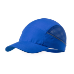 Casquette de sport en microfibre avec filet sur les côtés couleur bleu première vue