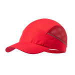 Casquette de sport en microfibre avec filet sur les côtés couleur rouge première vue