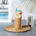 Lunettes en bambou avec verres miroir dans un sac à cordon couleur bois