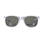 Lunettes de soleil style rétro idéales pour l’extérieur UV400 couleur blanc deuxième vue frontale