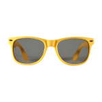 Lunettes de soleil style rétro idéales pour l’extérieur UV400 couleur jaune deuxième vue frontale