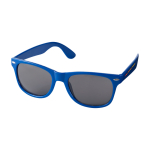 Lunettes de soleil style rétro idéales pour l’extérieur UV400 couleur bleu roi vue avec impression sérigraphique