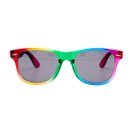 Lunettes de soleil rétro aux couleurs arc-en-ciel UV400 couleur multicolore deuxième vue frontale