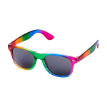 Lunettes de soleil rétro aux couleurs arc-en-ciel UV400 couleur multicolore