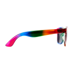 Lunettes de soleil rétro aux couleurs arc-en-ciel UV400 couleur multicolore deuxième vue latérale