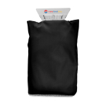 Grattoir à glace avec gant protecteur et intérieur rembourré couleur noir deuxième vue impression tampographie