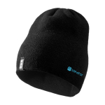 Bonnet côtelé extensible double épaisseur Elevate Life couleur noir