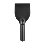 Grattoir à glace grand format en plastique recyclé avec manche couleur noir deuxième vue frontale