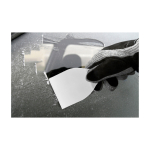Grattoir à glace grand format en plastique recyclé avec manche couleur blanc deuxième vue