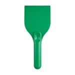 Grattoir à glace grand format en plastique recyclé avec manche couleur vert deuxième vue frontale
