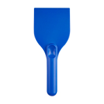 Grattoir à glace grand format en plastique recyclé avec manche couleur bleu roi deuxième vue frontale