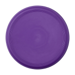 Frisbee rond en plastique recyclé avec finition mouchetée couleur mauve deuxième vue frontale