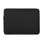 Housse pour PC en polyester recyclé avec doublure intérieure 15,6” couleur noir deuxième vue frontale