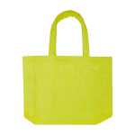Sac tote de plage finition douce avec grand compartiment couleur vert lime deuxième vue frontale