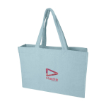 Sac tote de plage finition douce avec grand compartiment couleur bleu pastel