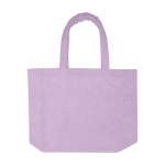 Sac tote de plage finition douce avec grand compartiment couleur lilas deuxième vue frontale