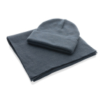 Écharpe en acrylique Polylana® au style élégant et sophistiqué couleur bleu gris troisième vue