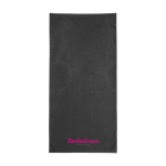 Cache-cou multifonction en polyester lavable en machine couleur noir vue avec logo