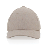 Casquette 6 panneaux en coton recyclé avec tissu chiné 200 g/m² couleur blanc cassé deuxième vue
