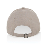 Casquette 6 panneaux en coton recyclé avec tissu chiné 200 g/m² couleur blanc cassé cinquième vue